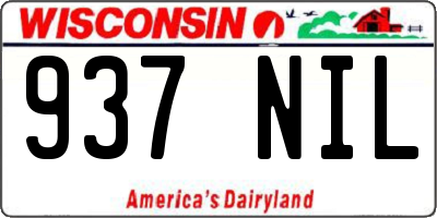 WI license plate 937NIL
