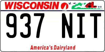 WI license plate 937NIT