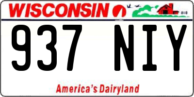WI license plate 937NIY