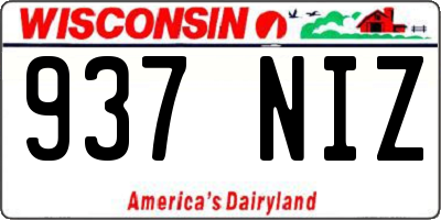 WI license plate 937NIZ