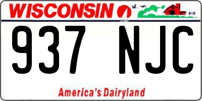 WI license plate 937NJC