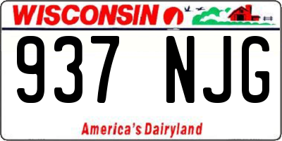 WI license plate 937NJG