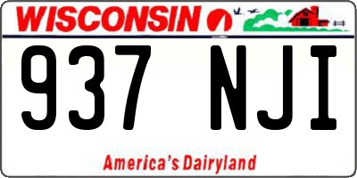 WI license plate 937NJI