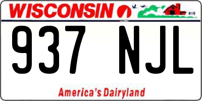 WI license plate 937NJL
