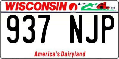 WI license plate 937NJP