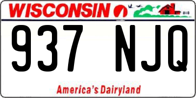 WI license plate 937NJQ
