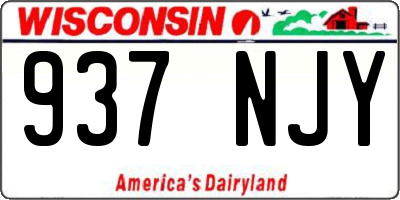 WI license plate 937NJY