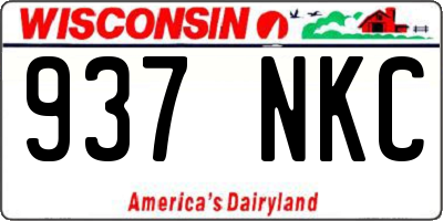 WI license plate 937NKC