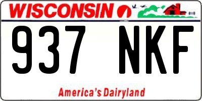WI license plate 937NKF