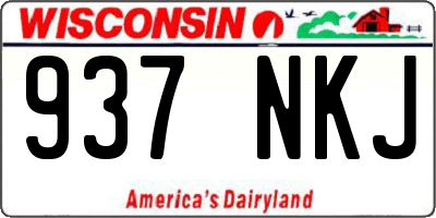WI license plate 937NKJ