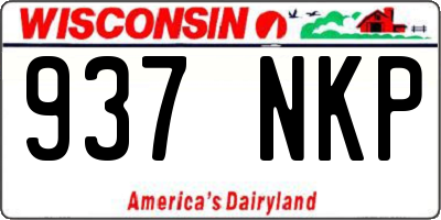 WI license plate 937NKP