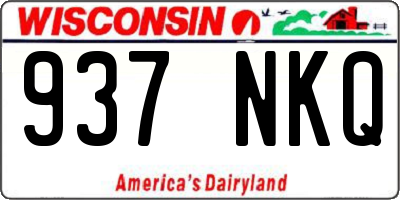 WI license plate 937NKQ