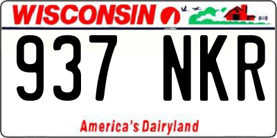 WI license plate 937NKR