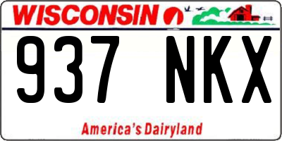 WI license plate 937NKX