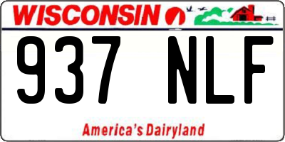 WI license plate 937NLF
