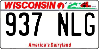 WI license plate 937NLG