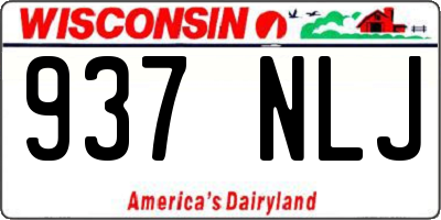 WI license plate 937NLJ