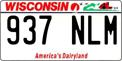 WI license plate 937NLM