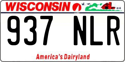 WI license plate 937NLR