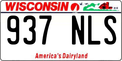WI license plate 937NLS