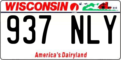 WI license plate 937NLY