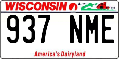 WI license plate 937NME