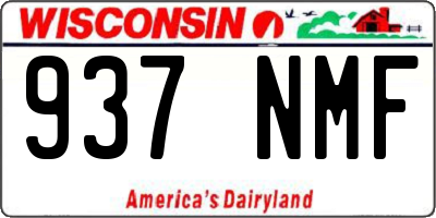 WI license plate 937NMF