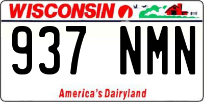 WI license plate 937NMN