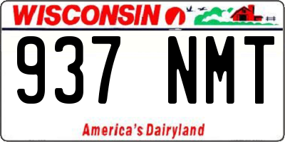 WI license plate 937NMT