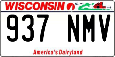 WI license plate 937NMV