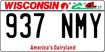 WI license plate 937NMY