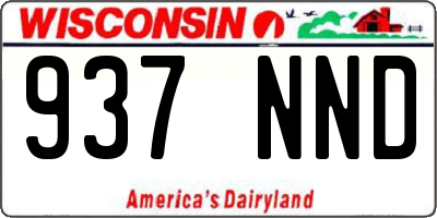 WI license plate 937NND