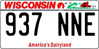 WI license plate 937NNE