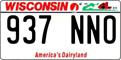 WI license plate 937NNO