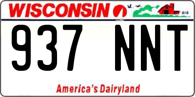 WI license plate 937NNT
