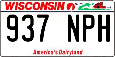 WI license plate 937NPH