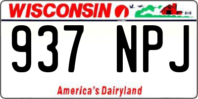 WI license plate 937NPJ