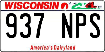 WI license plate 937NPS