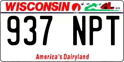WI license plate 937NPT