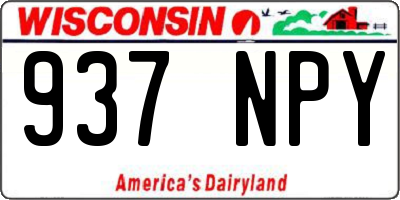 WI license plate 937NPY
