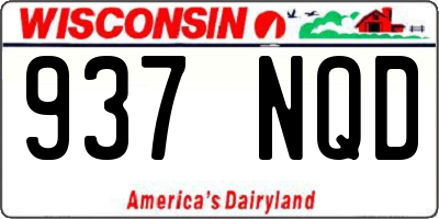 WI license plate 937NQD