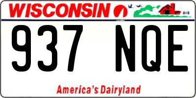 WI license plate 937NQE
