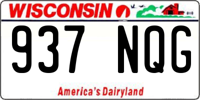 WI license plate 937NQG