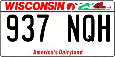 WI license plate 937NQH