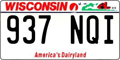 WI license plate 937NQI