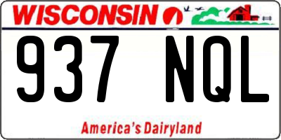WI license plate 937NQL