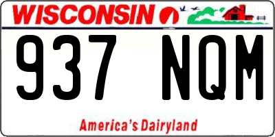 WI license plate 937NQM