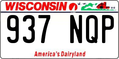 WI license plate 937NQP