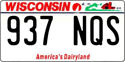WI license plate 937NQS