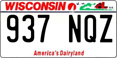 WI license plate 937NQZ